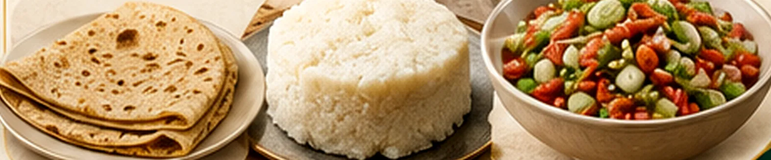 Chapati and rice